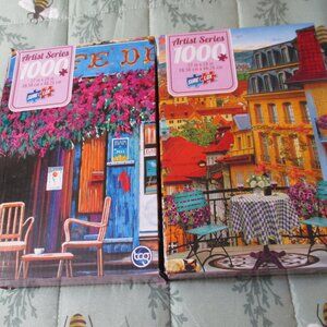 Surelox Lot of Two 1000 Piece Puzzles Artist's Series European Theme NEW